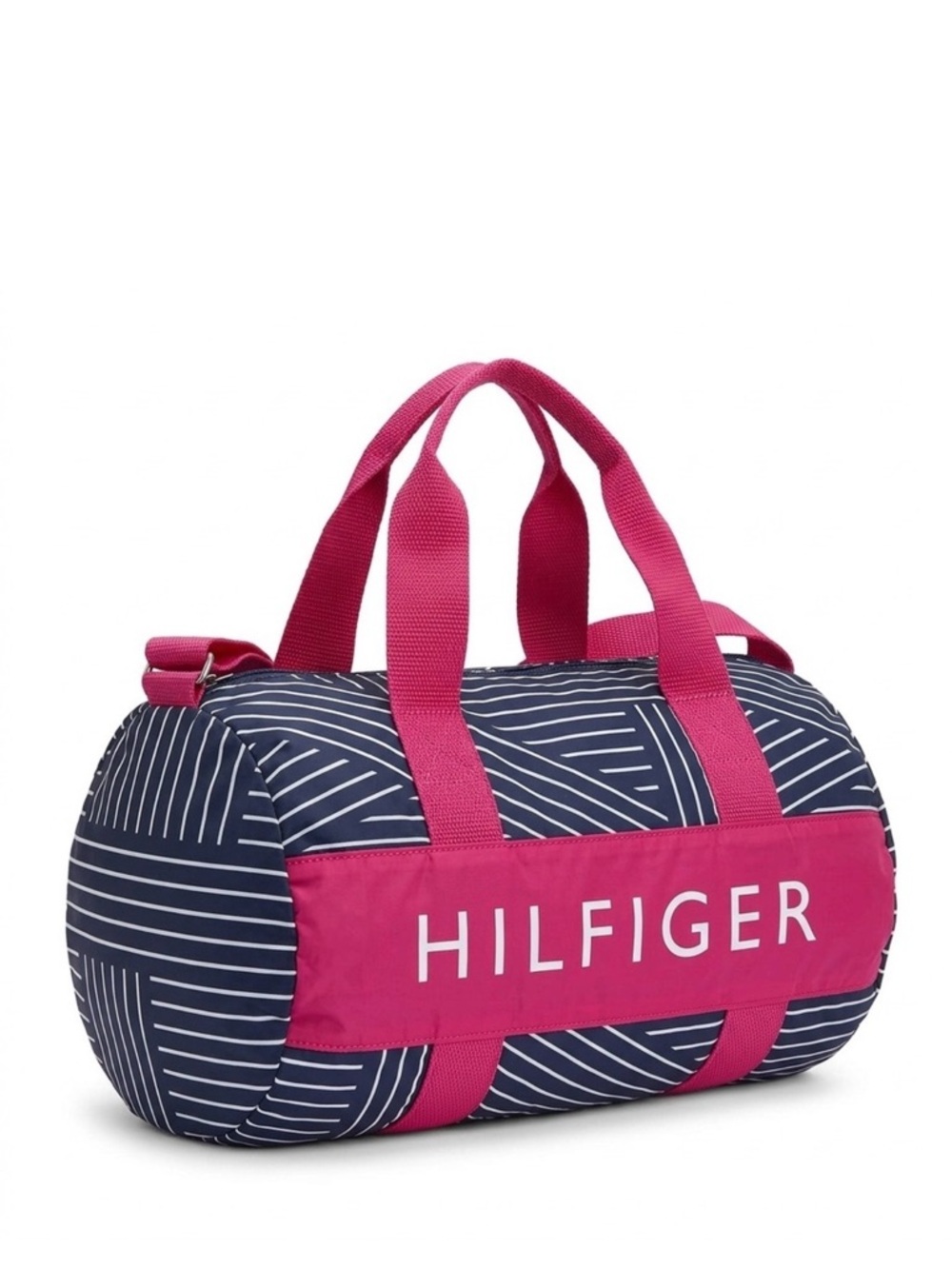 NWT Tommy Hilfiger Pink and Blue Women's Nylon Packable  Duffle Bag